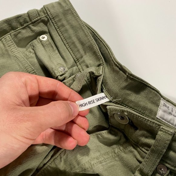 Rag & Bone High Rise Skinny cropped Jeans Sage colour-way women's size 27x22 - Picture 5 of 10